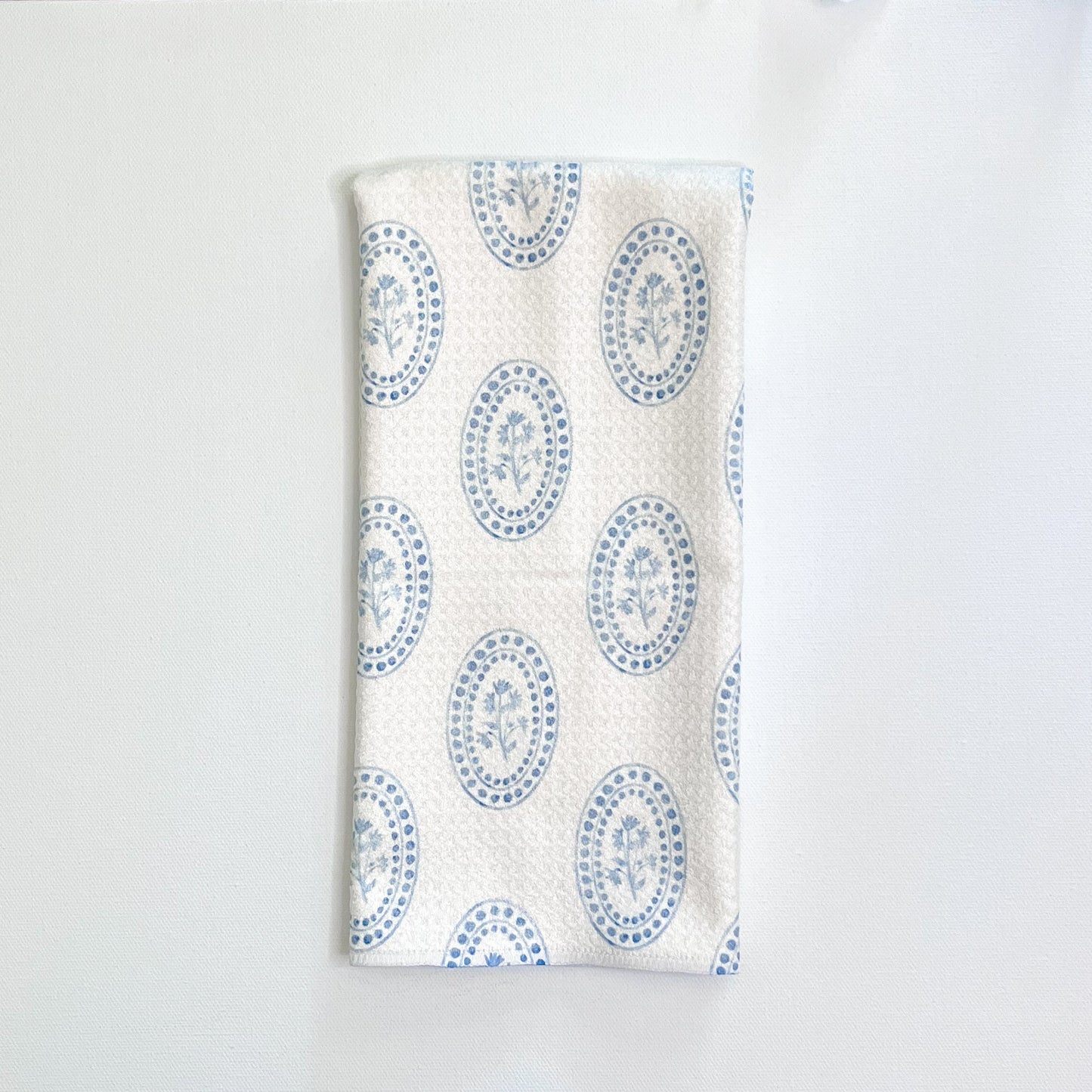 Charlotte in Blue Premium Waffle Weave Hand Towel - Absorbent & Quick Drying