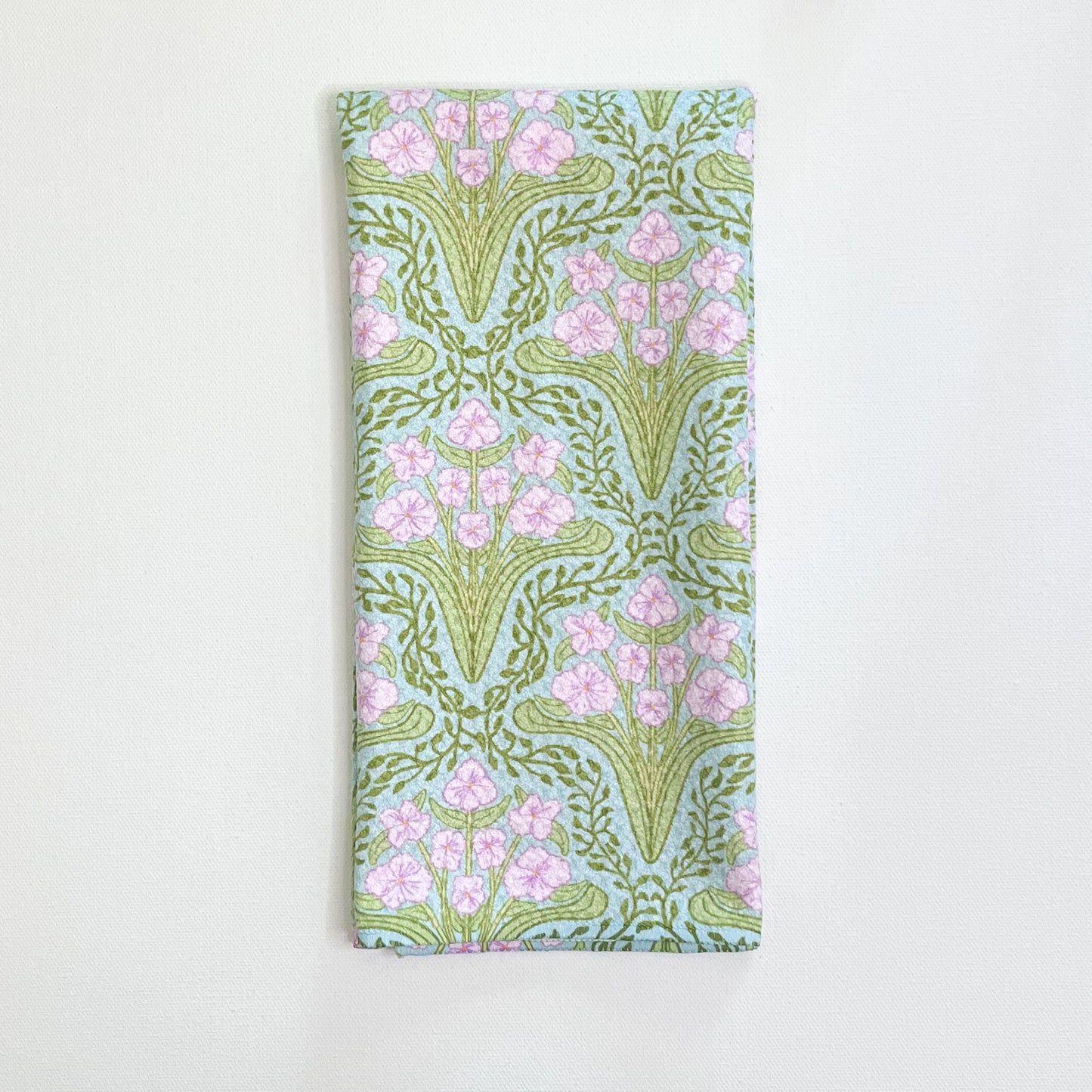 The Enchanted Vine in Pink Floral Premium Waffle Weave Hand Towel - Absorbent & Quick Drying