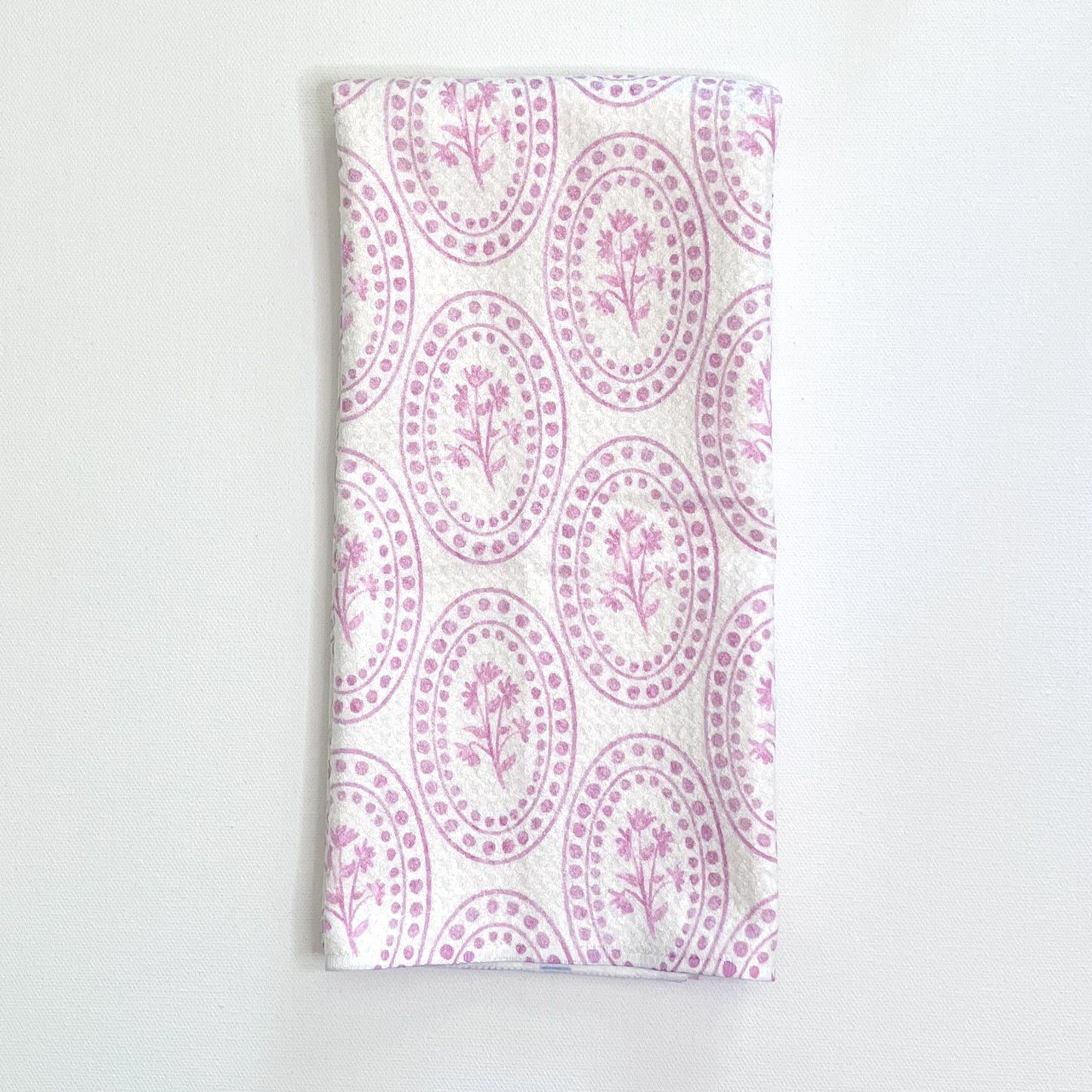 Double Charlotte in Pink Premium Waffle Weave Hand Towel - Absorbent & Quick Drying
