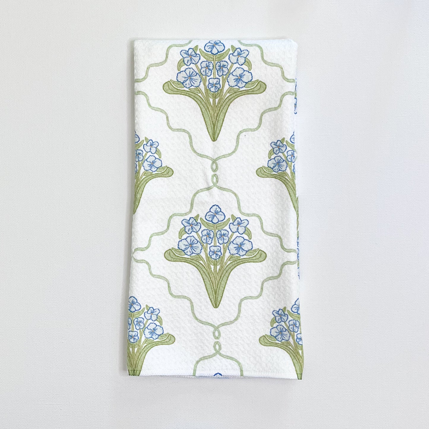 Andi Florals and Ribbons Premium Waffle Weave Hand Towel - Absorbent & Quick Drying