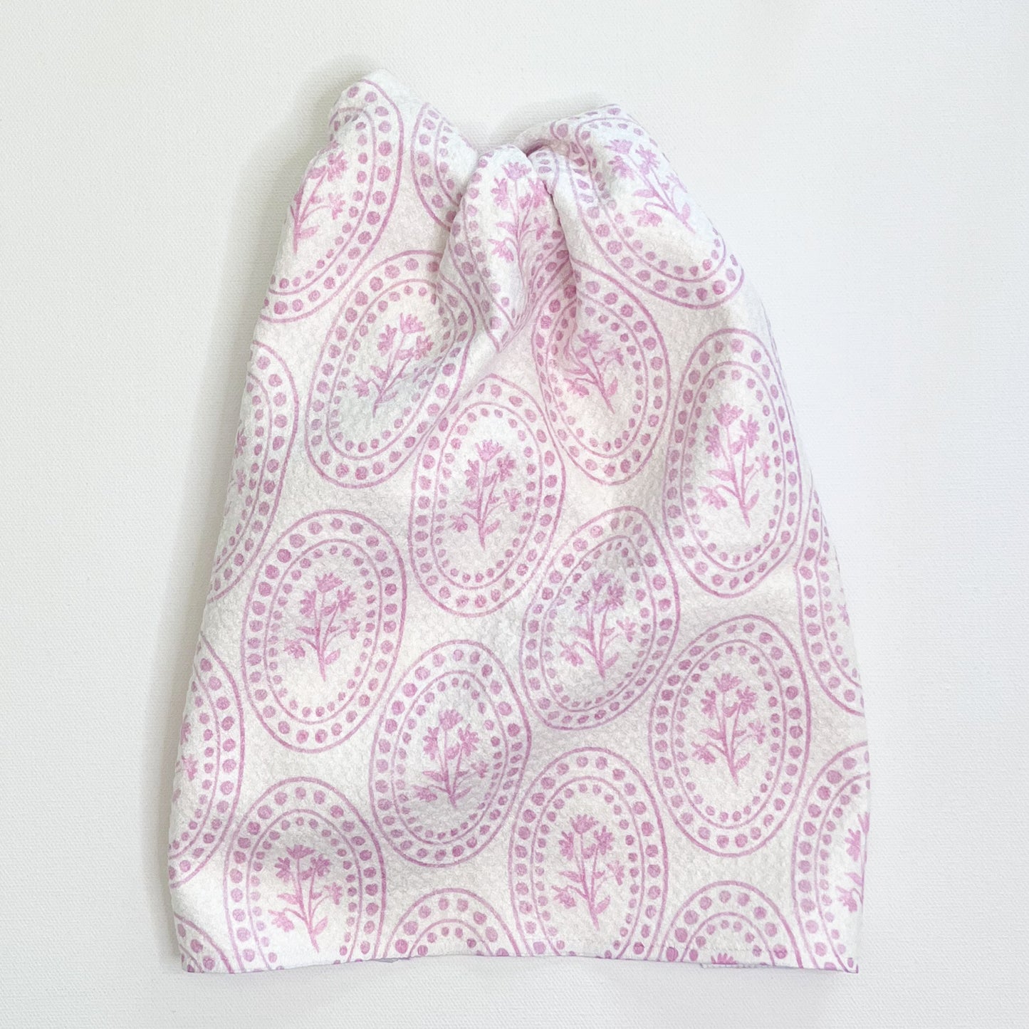 Double Charlotte in Pink Premium Waffle Weave Hand Towel - Absorbent & Quick Drying