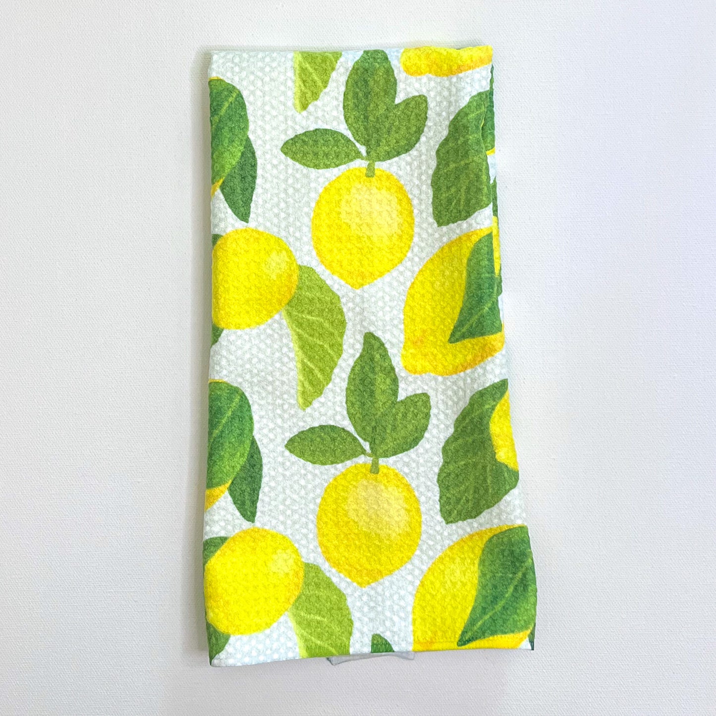 Lemony Lemons Premium Waffle Weave Hand Towel - Absorbent & Quick Drying