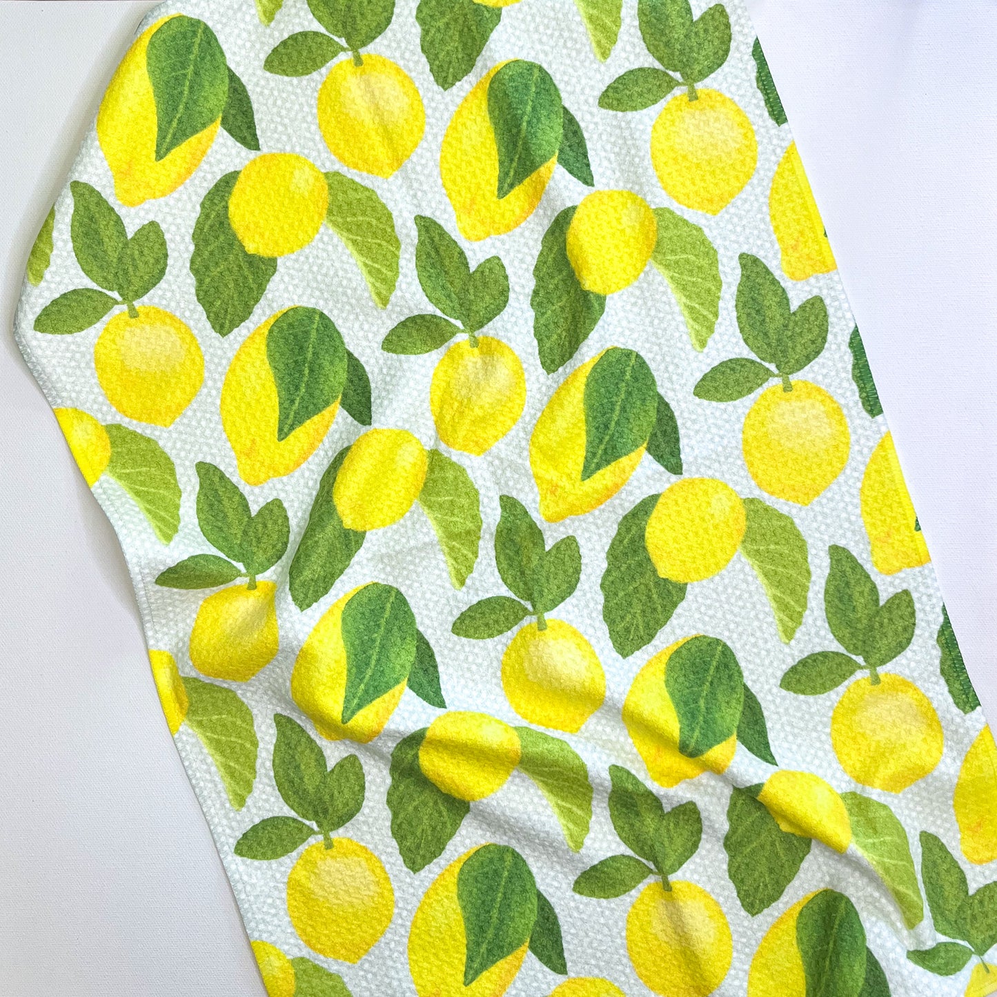 Lemony Lemons Premium Waffle Weave Hand Towel - Absorbent & Quick Drying