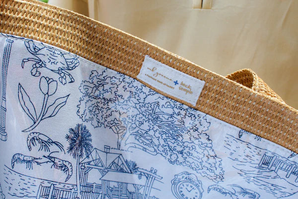RAFFIA LARGE TOTE