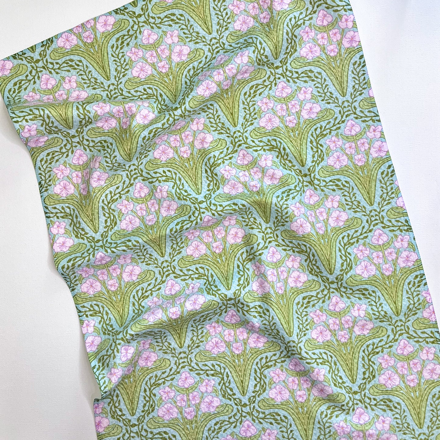 The Enchanted Vine in Pink Floral Premium Waffle Weave Hand Towel - Absorbent & Quick Drying