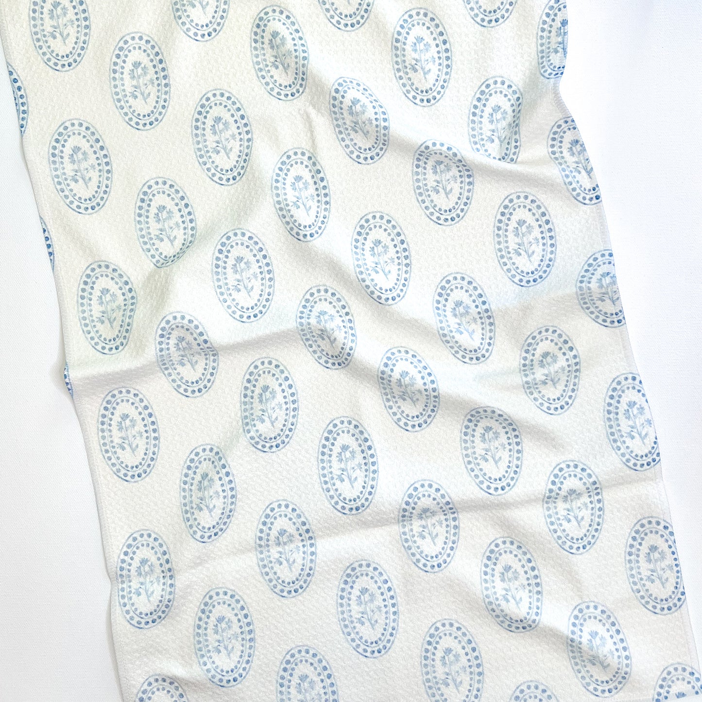 Charlotte in Blue Premium Waffle Weave Hand Towel - Absorbent & Quick Drying