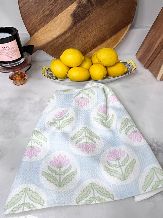 Cameron Circles Premium Waffle Weave Hand Towel - Absorbent & Quick Drying