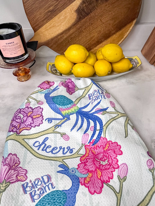 Bird Bam Cheers!  Premium Waffle Weave Hand Towel - Absorbent & Quick Drying