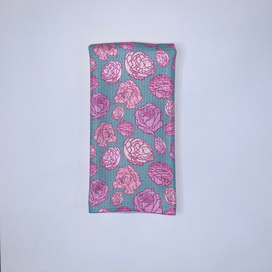 Funky Roses Premium Waffle Weave Hand Towel - Absorbent & Quick Drying