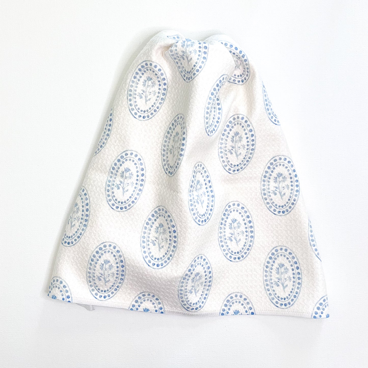 Charlotte in Blue Premium Waffle Weave Hand Towel - Absorbent & Quick Drying